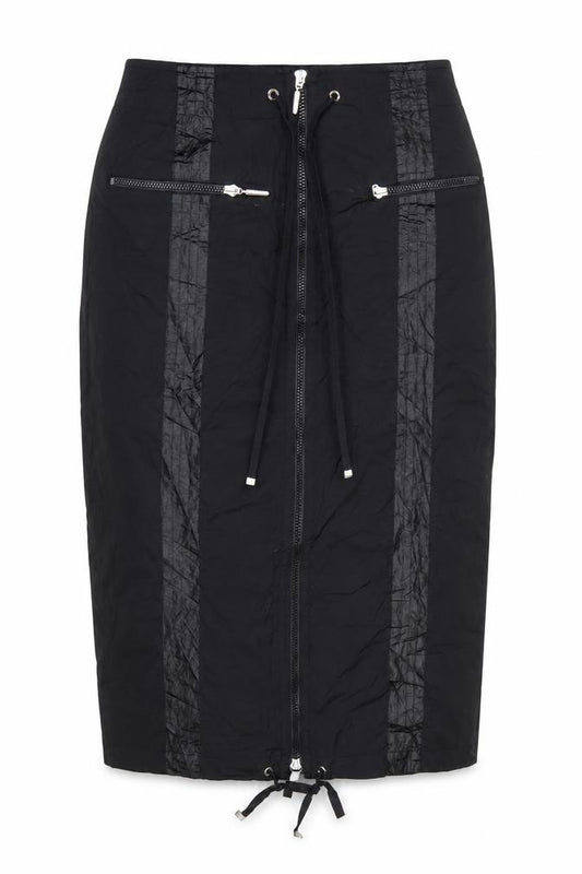 Airfield Women’s Black UK 10 Pencil Midi Skirt Zip Pockets