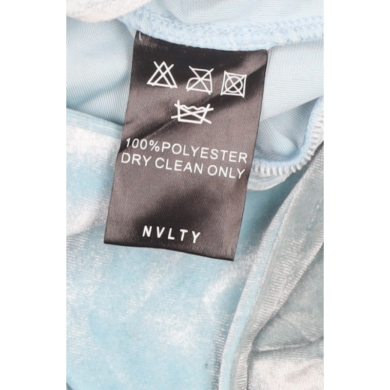 NVLTY Women Blue Size 6 Velour Track Jacket Full Zip Cropped