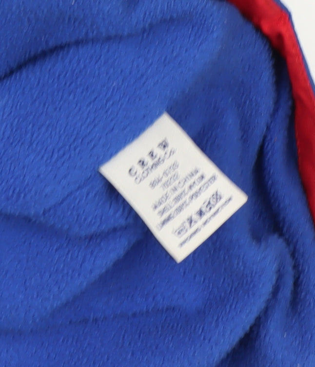 Crew Clothing Co Boys Blue Age 7 Hooded Basic Jacket Full Zip Fleece Lined