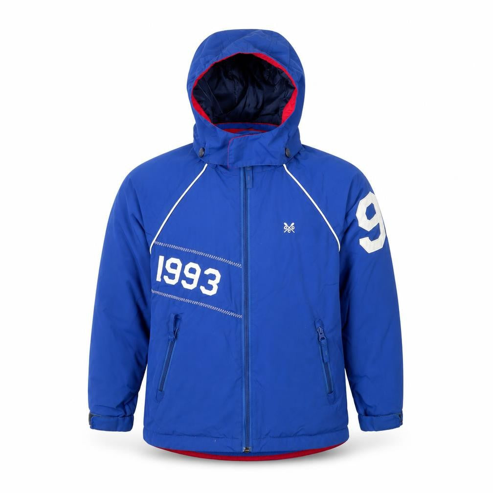 Crew Clothing Co Boys Blue Age 7 Hooded Basic Jacket Full Zip Fleece Lined