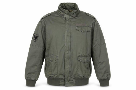 Lee Cooper Men's Green L Military Bomber Jacket Full Zip