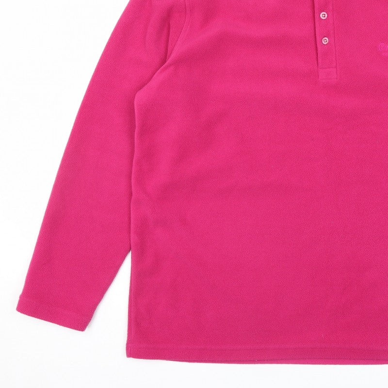 Cotton Traders Men’s Pink XL Fleece Henley Button Sweatshirt