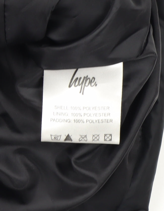 Hype Boys Blue & Black 7-8 Years Puffer Jacket Full Zip