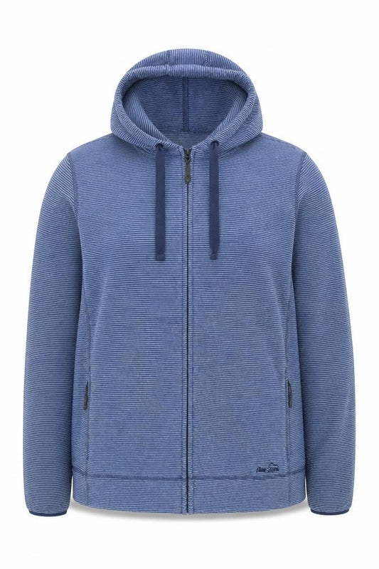 Peter Storm Women’s Blue Striped Hooded Fleece Jacket Size 18