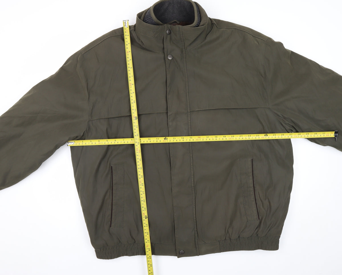 Weatherproof Men’s Green 2XL Bomber Jacket Lined Full Zip