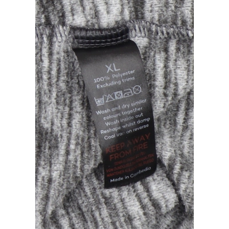 Bonmarché Men’s Grey Marl XL Fleece Full Zip Stand Collar Jacket