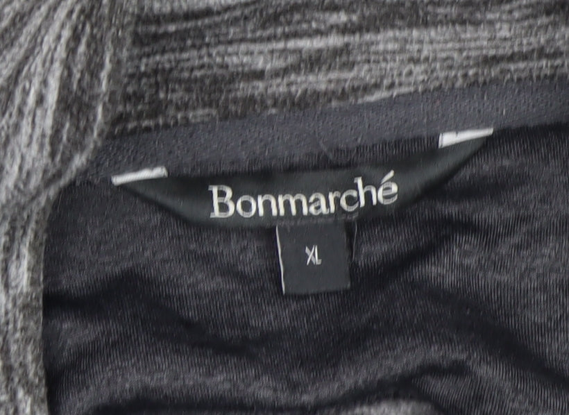Bonmarché Men’s Grey Marl XL Fleece Full Zip Stand Collar Jacket