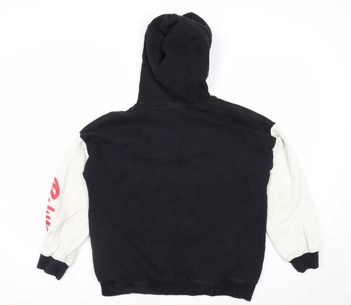 NBA Boys Black Chicago Bulls 12-13 Years Pullover Graphic Hoodie