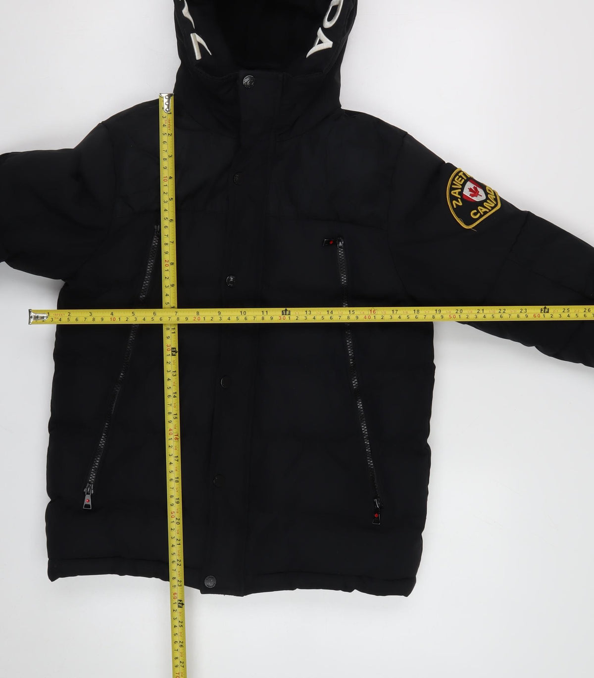 Zavetti Canada Boys Black M Puffer Jacket Hooded Winter Coat
