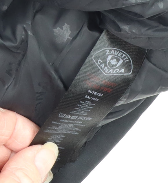 Zavetti Canada Boys Black M Puffer Jacket Hooded Winter Coat