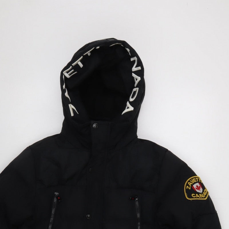 Zavetti Canada Boys Black M Puffer Jacket Hooded Winter Coat
