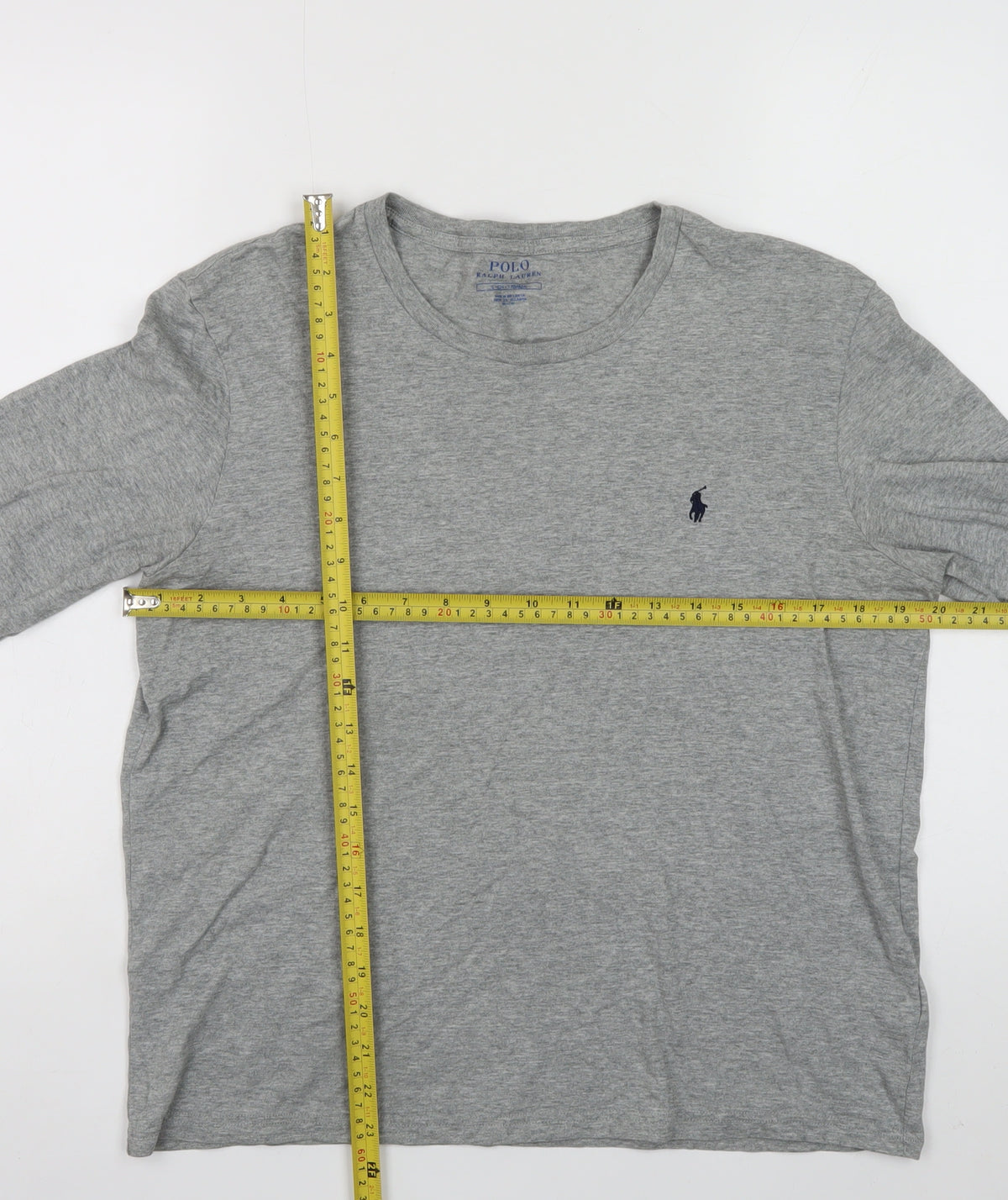 Polo Ralph Lauren Boys Grey 14 Years Logo Long Sleeve Basic T-Shirt