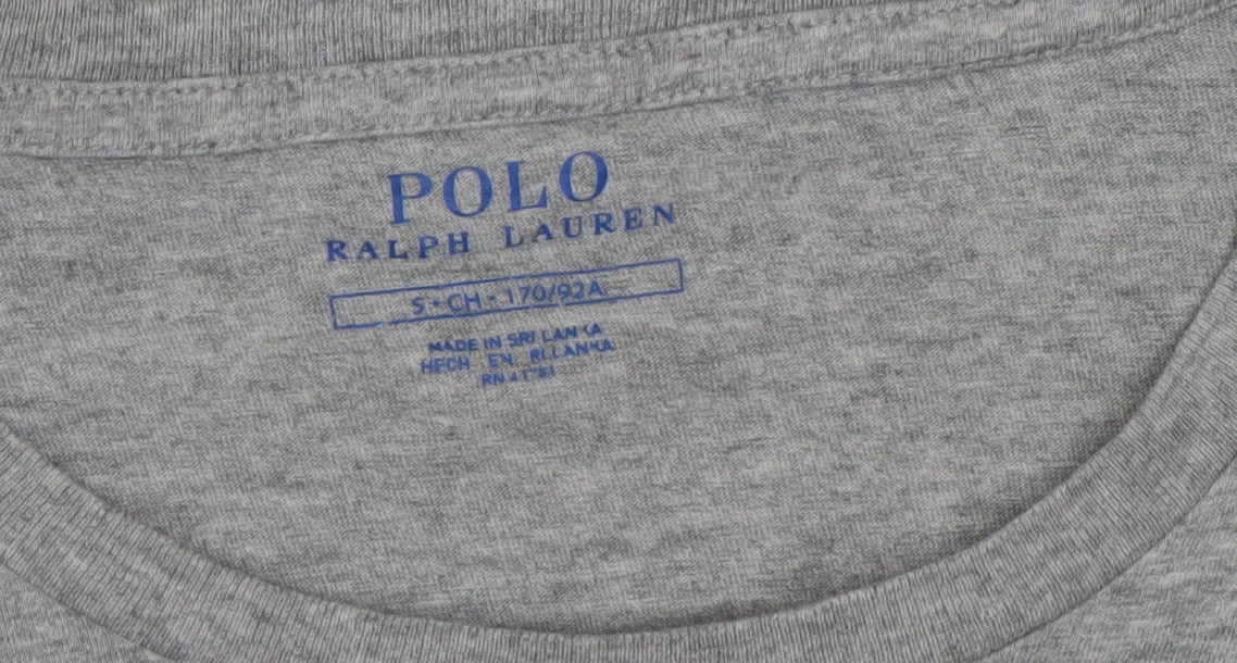 Polo Ralph Lauren Boys Grey 14 Years Logo Long Sleeve Basic T-Shirt