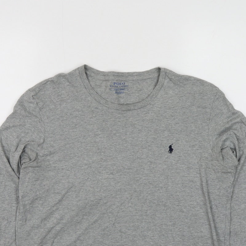 Polo Ralph Lauren Boys Grey 14 Years Logo Long Sleeve Basic T-Shirt