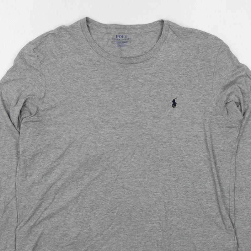 Polo Ralph Lauren Boys Grey 14 Years Logo Long Sleeve Basic T-Shirt