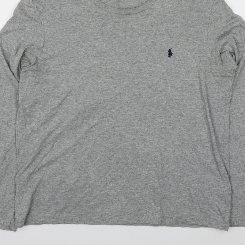 Polo Ralph Lauren Boys Grey 14 Years Logo Long Sleeve Basic T-Shirt