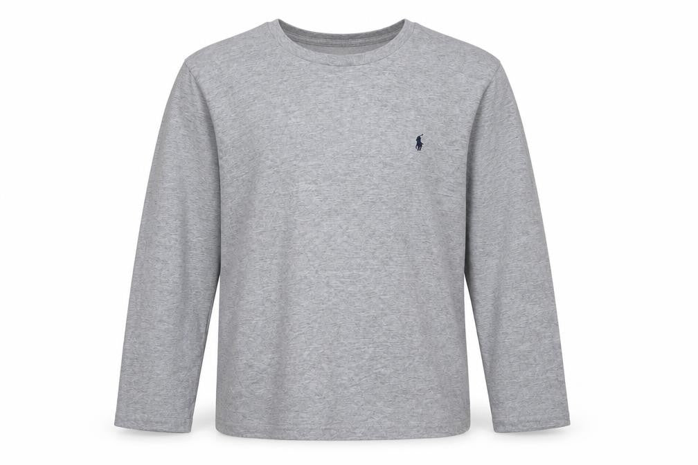 Polo Ralph Lauren Boys Grey 14 Years Logo Long Sleeve Basic T-Shirt