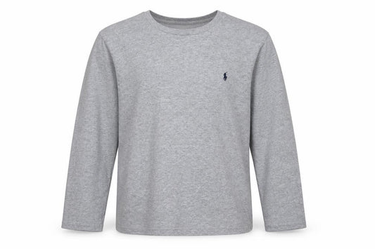 Polo Ralph Lauren Boys Grey 14 Years Logo Long Sleeve Basic T-Shirt