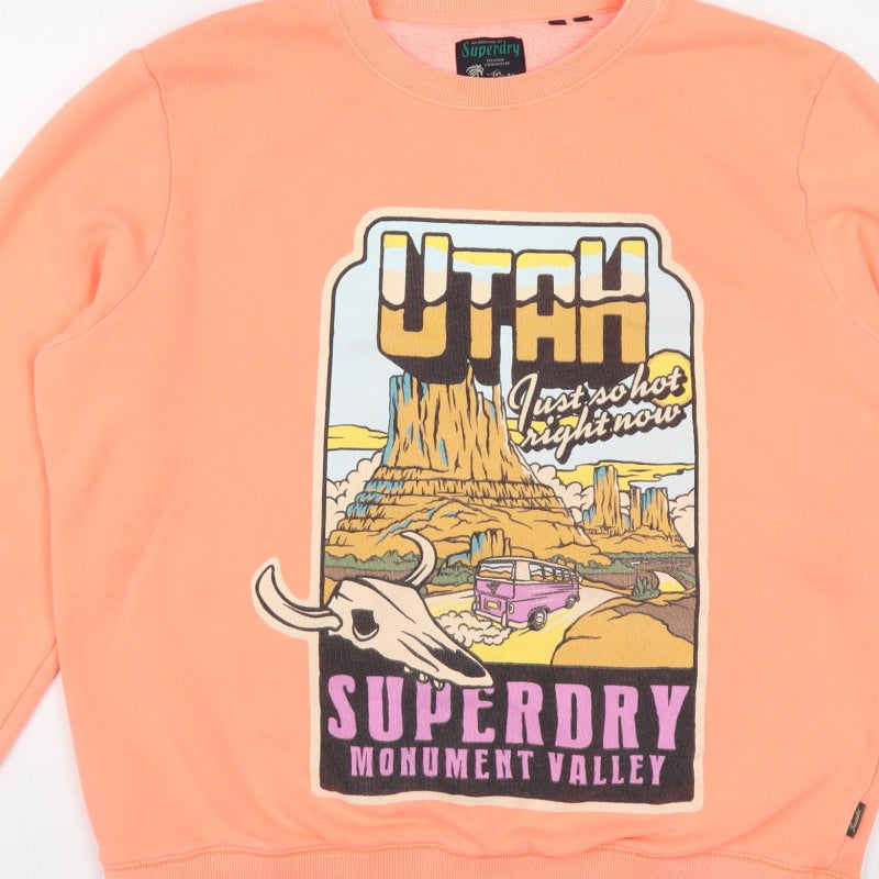 Superdry Men’s Orange 2XL Graphic Monument Valley Sweatshirt