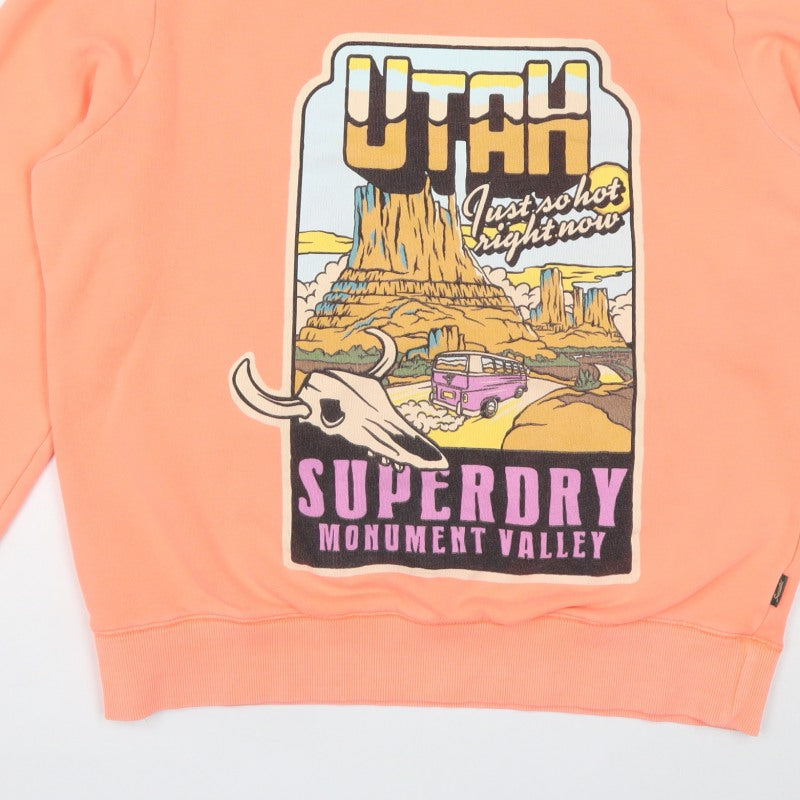 Superdry Men’s Orange 2XL Graphic Monument Valley Sweatshirt