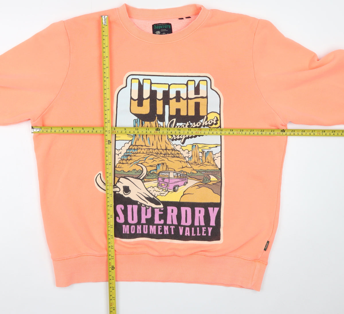 Superdry Men’s Orange 2XL Graphic Monument Valley Sweatshirt