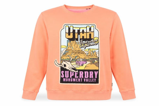 Superdry Men’s Orange 2XL Graphic Monument Valley Sweatshirt