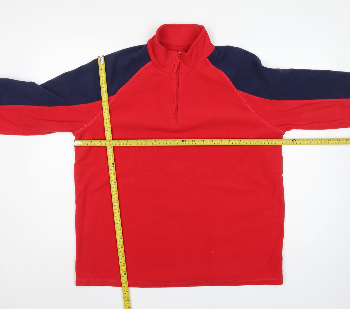 Mountain Warehouse Men’s Red Navy L 1/4 Zip Fleece Sweatshirt