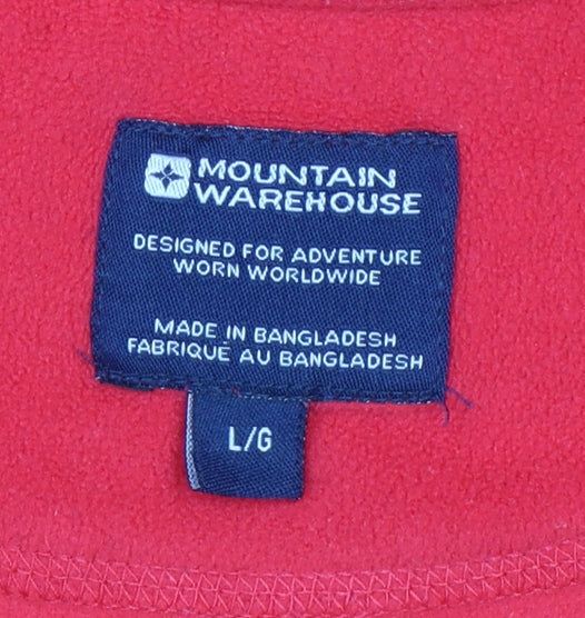 Mountain Warehouse Men’s Red Navy L 1/4 Zip Fleece Sweatshirt