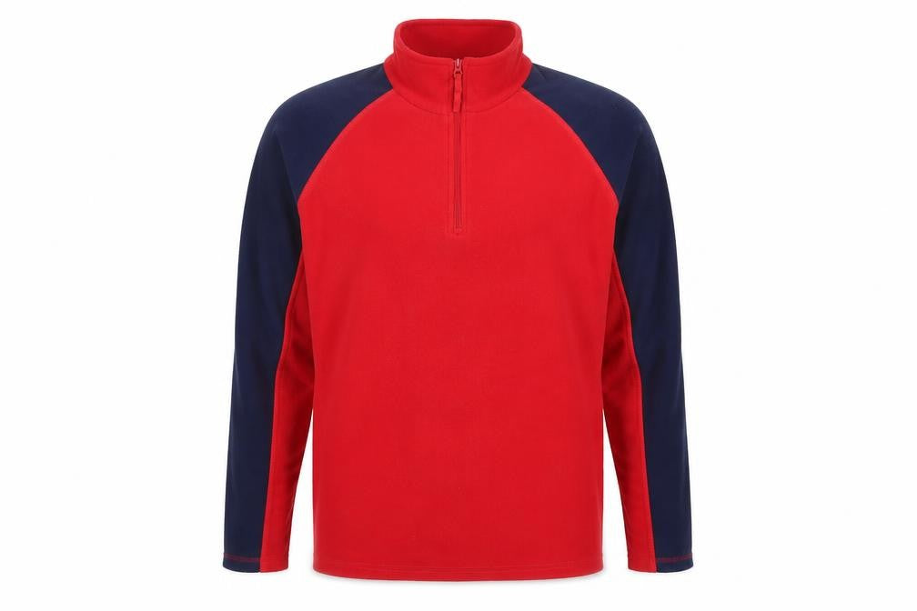 Mountain Warehouse Men’s Red Navy L 1/4 Zip Fleece Sweatshirt