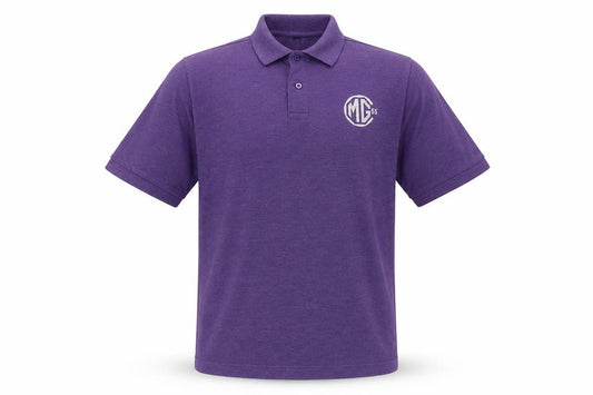Asquith & Fox Mens Purple S MG 55 Embroidered Cotton Blend Polo