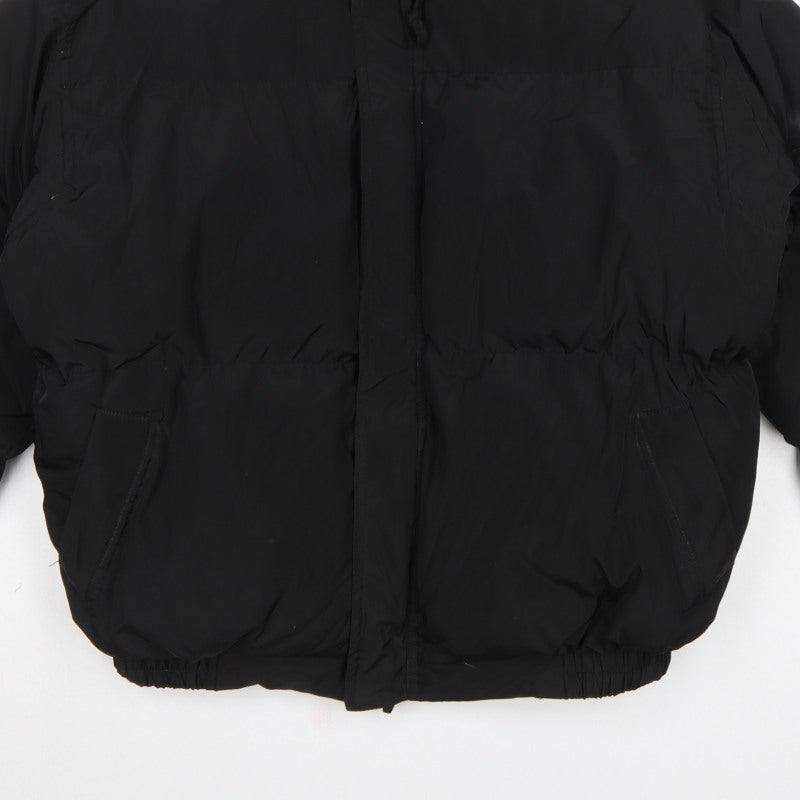Essentials Men’s Black M Puffer Jacket Logo Zip Insulated