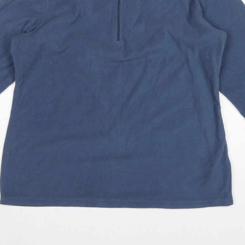 Mountain Warehouse Men's Blue L Fleece 1/4 Zip Pullover Sweatshirt