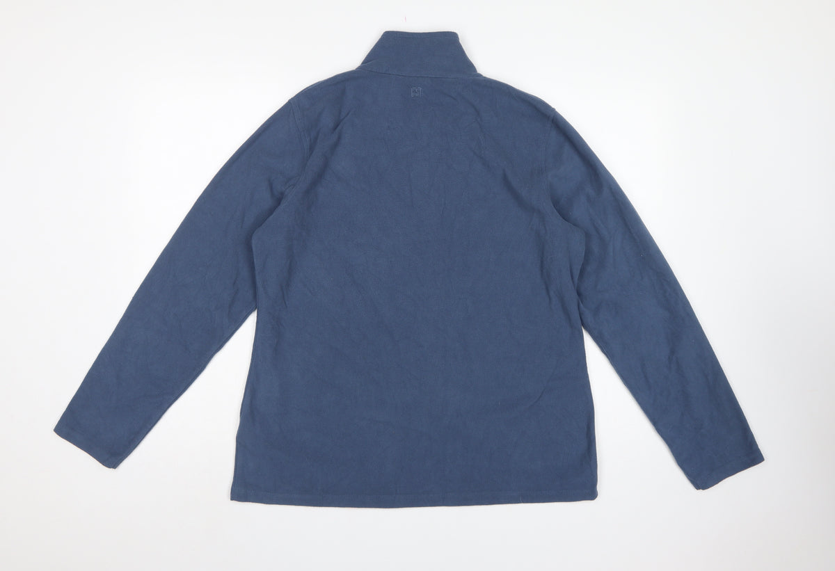 Mountain Warehouse Men's Blue L Fleece 1/4 Zip Pullover Sweatshirt