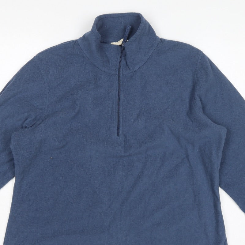 Mountain Warehouse Men's Blue L Fleece 1/4 Zip Pullover Sweatshirt