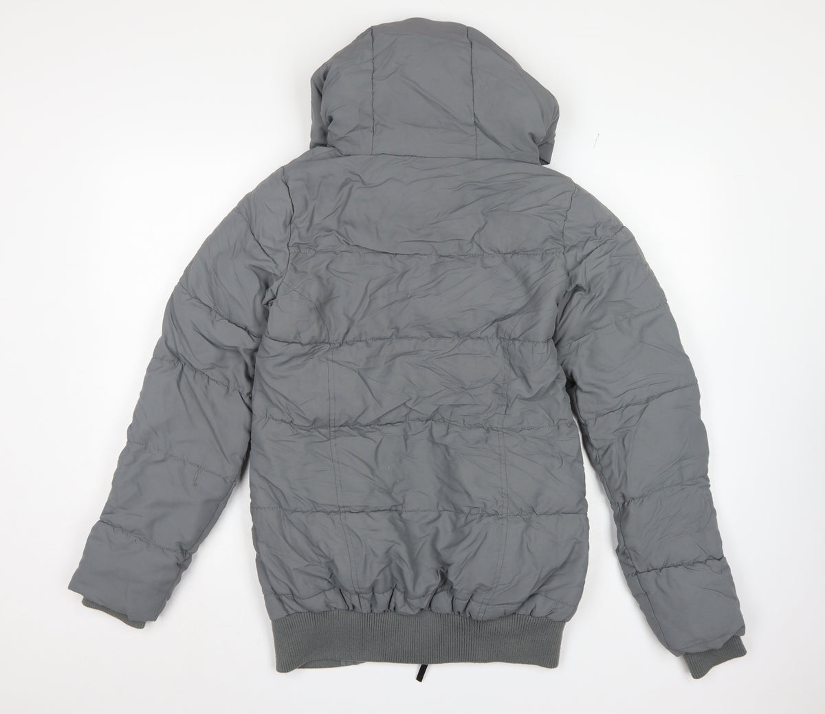 Bench Women’s Grey Size S Hooded Quilted Puffer Jacket