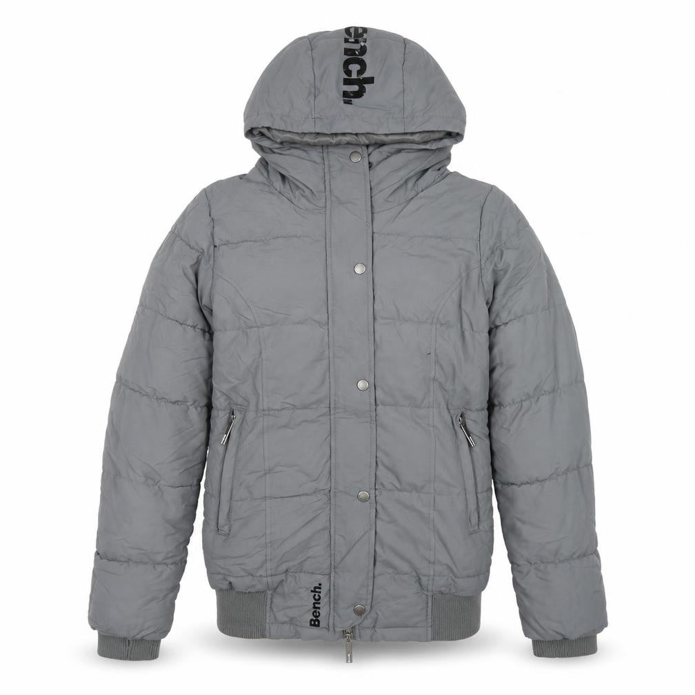 Bench Women’s Grey Size S Hooded Quilted Puffer Jacket