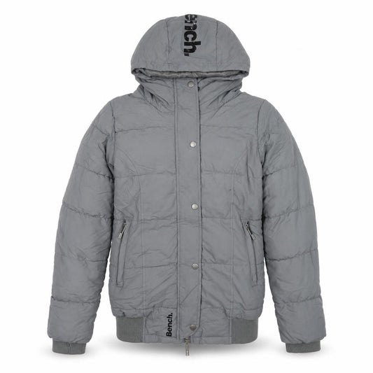 Bench Women’s Grey Size S Hooded Quilted Puffer Jacket