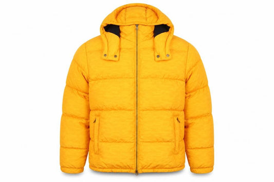 Lyle & Scott Men's Orange XXL Hooded Puffer Jacket Quilted Winter