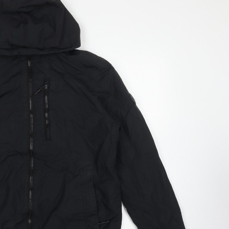 Heritage Goods Men’s Black M Hooded Padded Full Zip Jacket