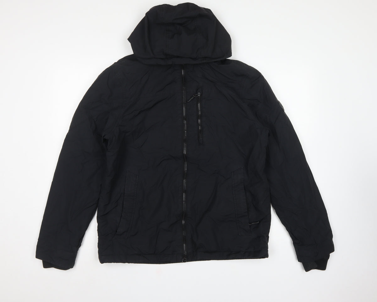 Heritage Goods Men’s Black M Hooded Padded Full Zip Jacket