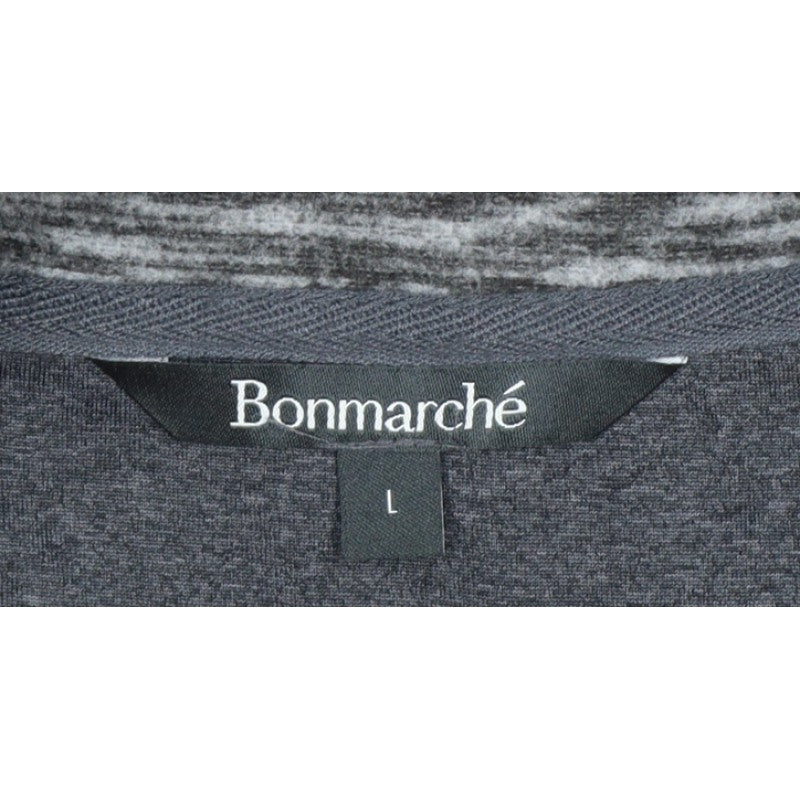 Bonmarché Women Grey Marl L Full Zip Fleece Jacket Pockets