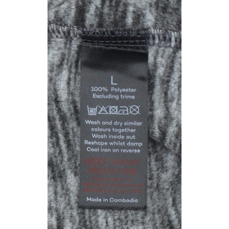 Bonmarché Women Grey Marl L Full Zip Fleece Jacket Pockets