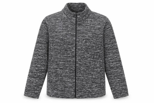 Bonmarché Women Grey Marl L Full Zip Fleece Jacket Pockets