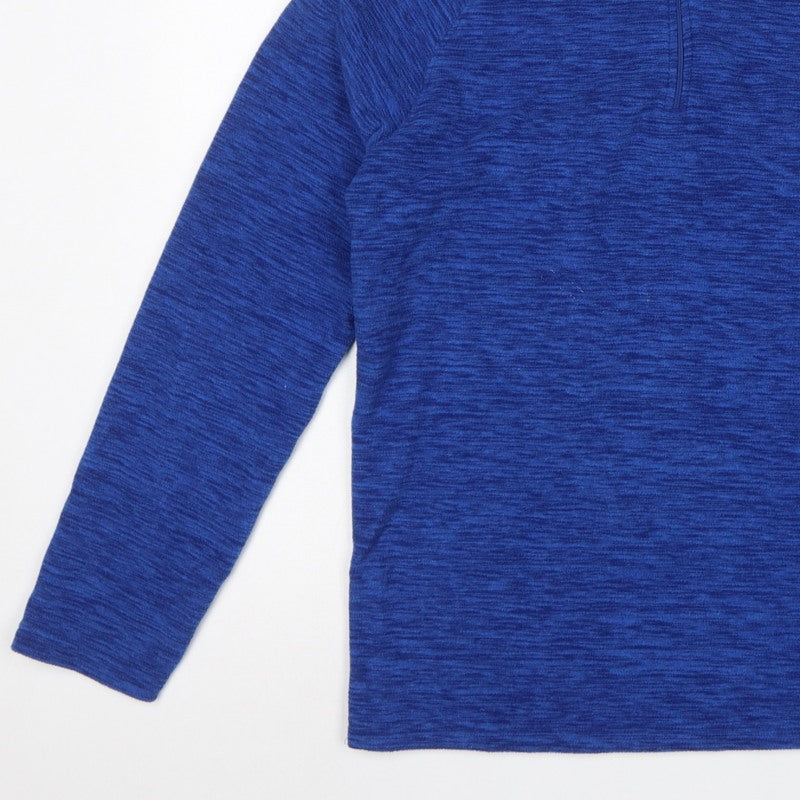 Mountain Warehouse Men’s Blue S 1/4 Zip Fleece Pullover Sweatshirt