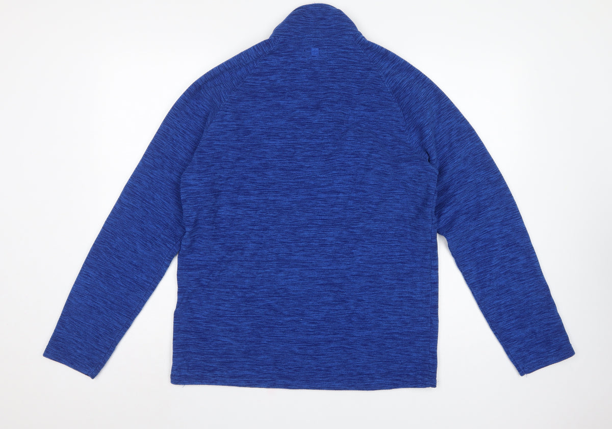 Mountain Warehouse Men’s Blue S 1/4 Zip Fleece Pullover Sweatshirt