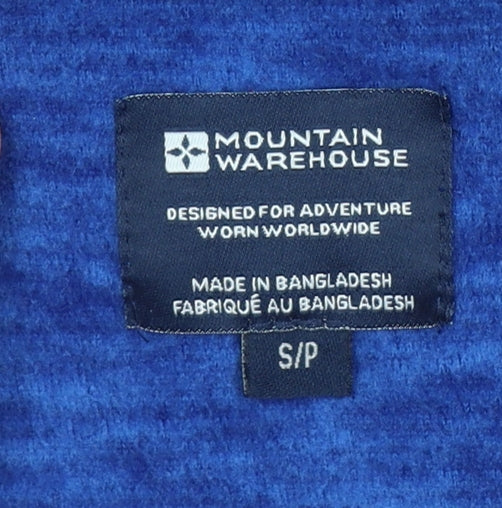 Mountain Warehouse Men’s Blue S 1/4 Zip Fleece Pullover Sweatshirt