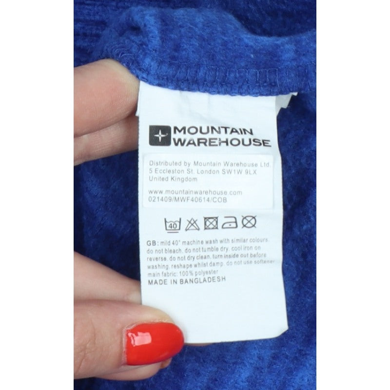 Mountain Warehouse Men’s Blue S 1/4 Zip Fleece Pullover Sweatshirt