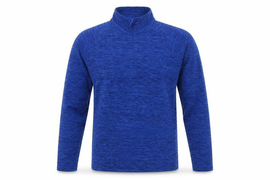 Mountain Warehouse Men’s Blue S 1/4 Zip Fleece Pullover Sweatshirt