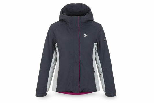 Dare 2b Women’s Black Grey UK 10 Hooded Waterproof Ski Jacket