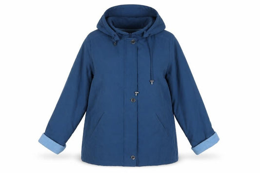 EWM Pure Classics Women’s Blue Size 18 Hooded Padded Parka Coat